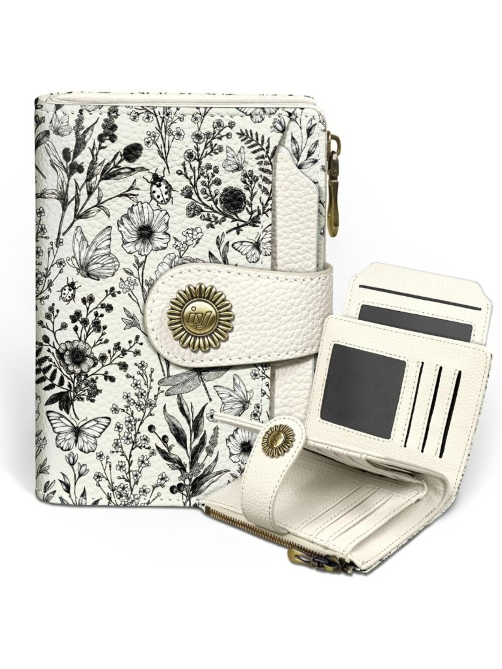 Floral RFID Blocking Small Wallet for Women | Bifold Credit Card Holder